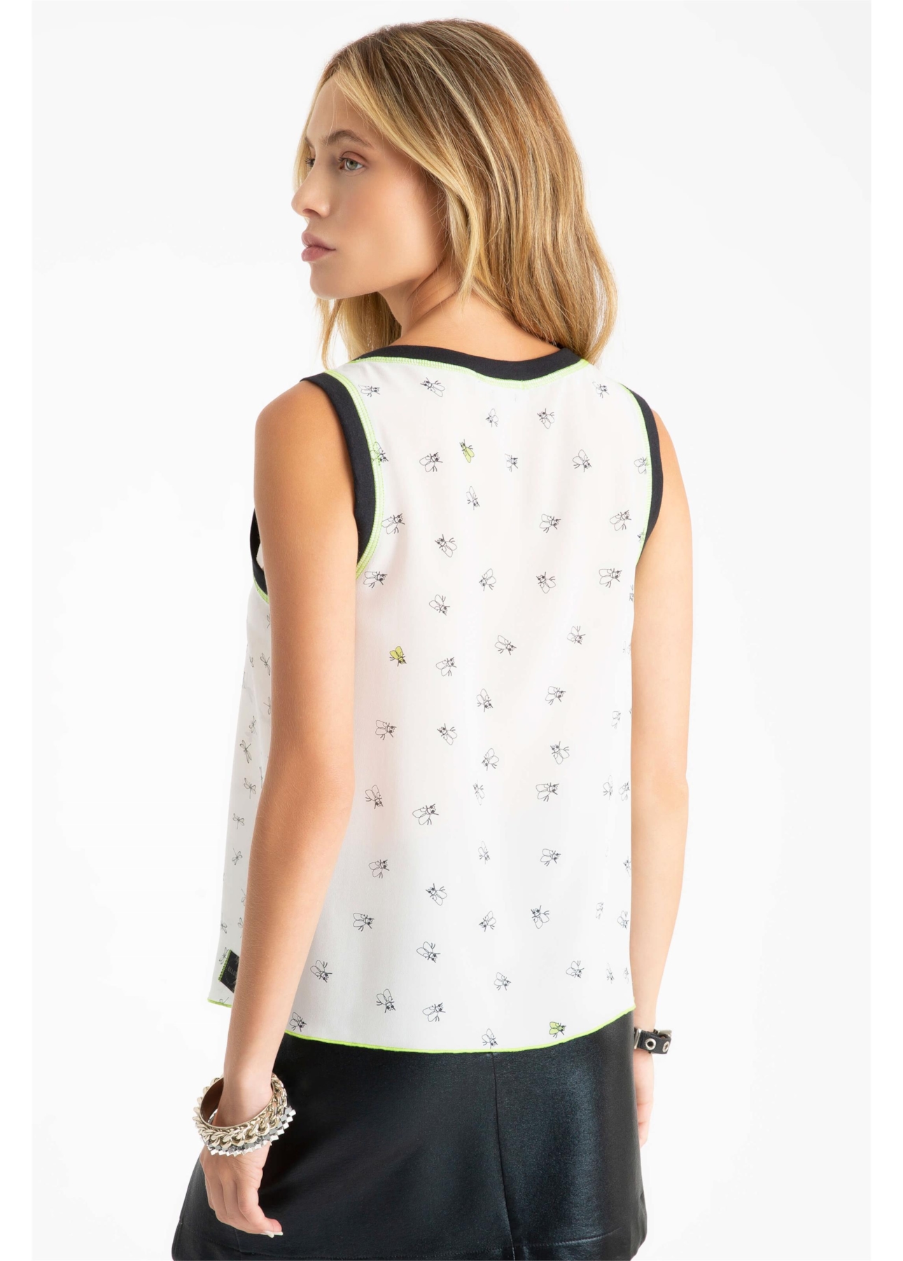 Blusa Insect Sleeveless Estampado