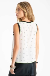 Blusa Insect Sleeveless Estampado