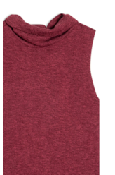 Blusa Jackie High Collar Sleevless Vinho