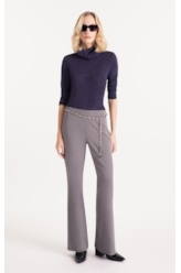 Blusa Jackie High Neck Sweater Dark Navy