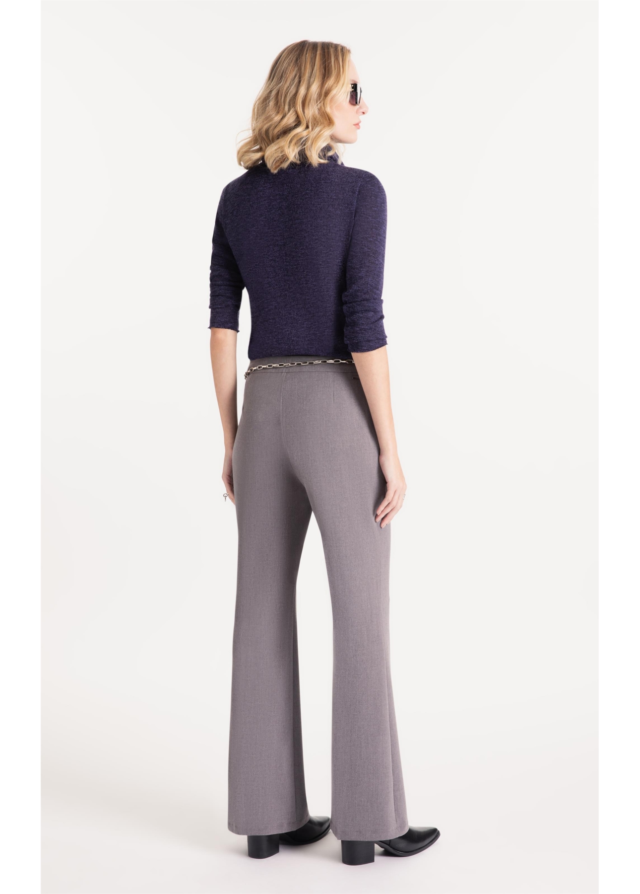 Blusa Jackie High Neck Sweater Dark Navy