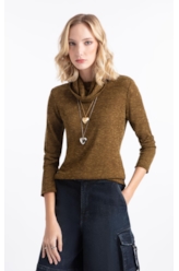 Blusa Jackie High Neck Sweater Verde Militar