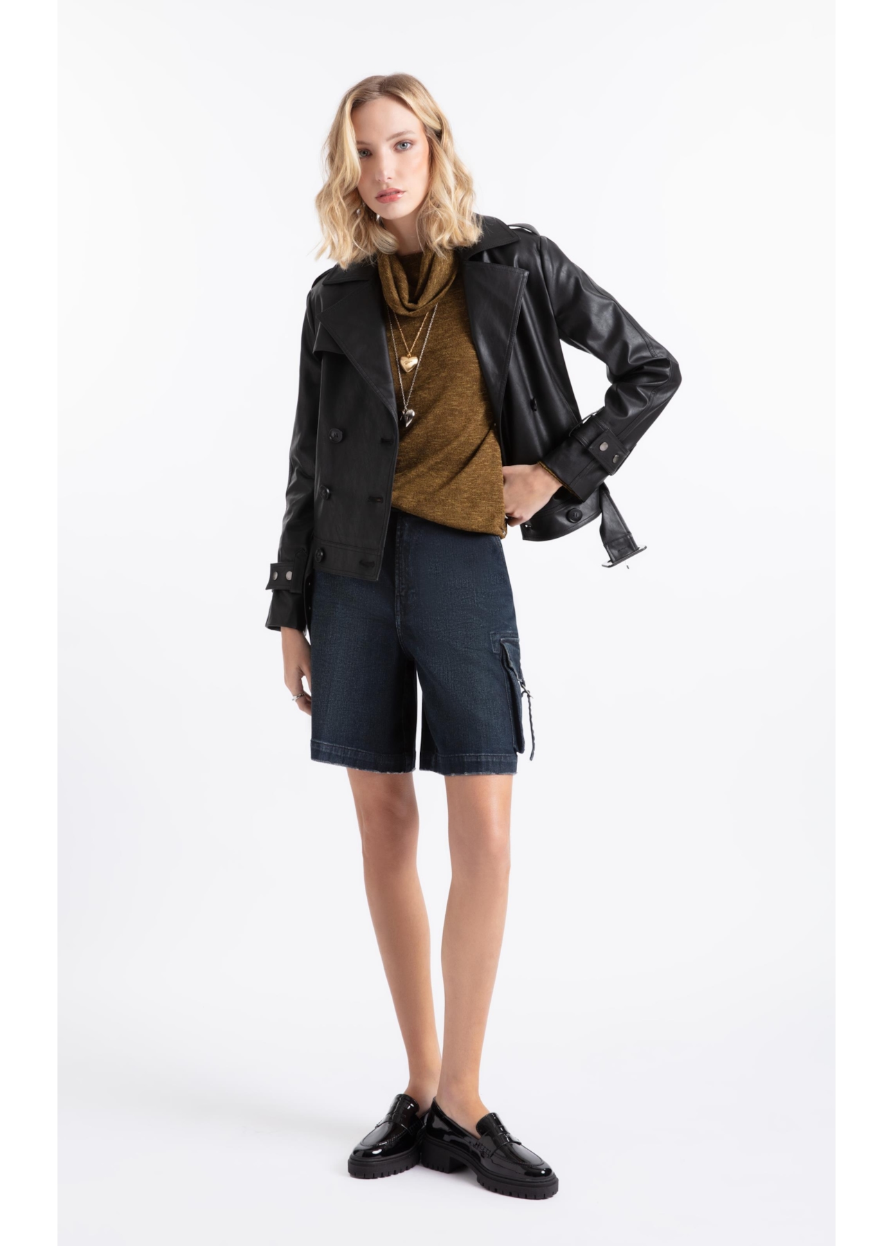 Blusa Jackie High Neck Sweater Verde Militar