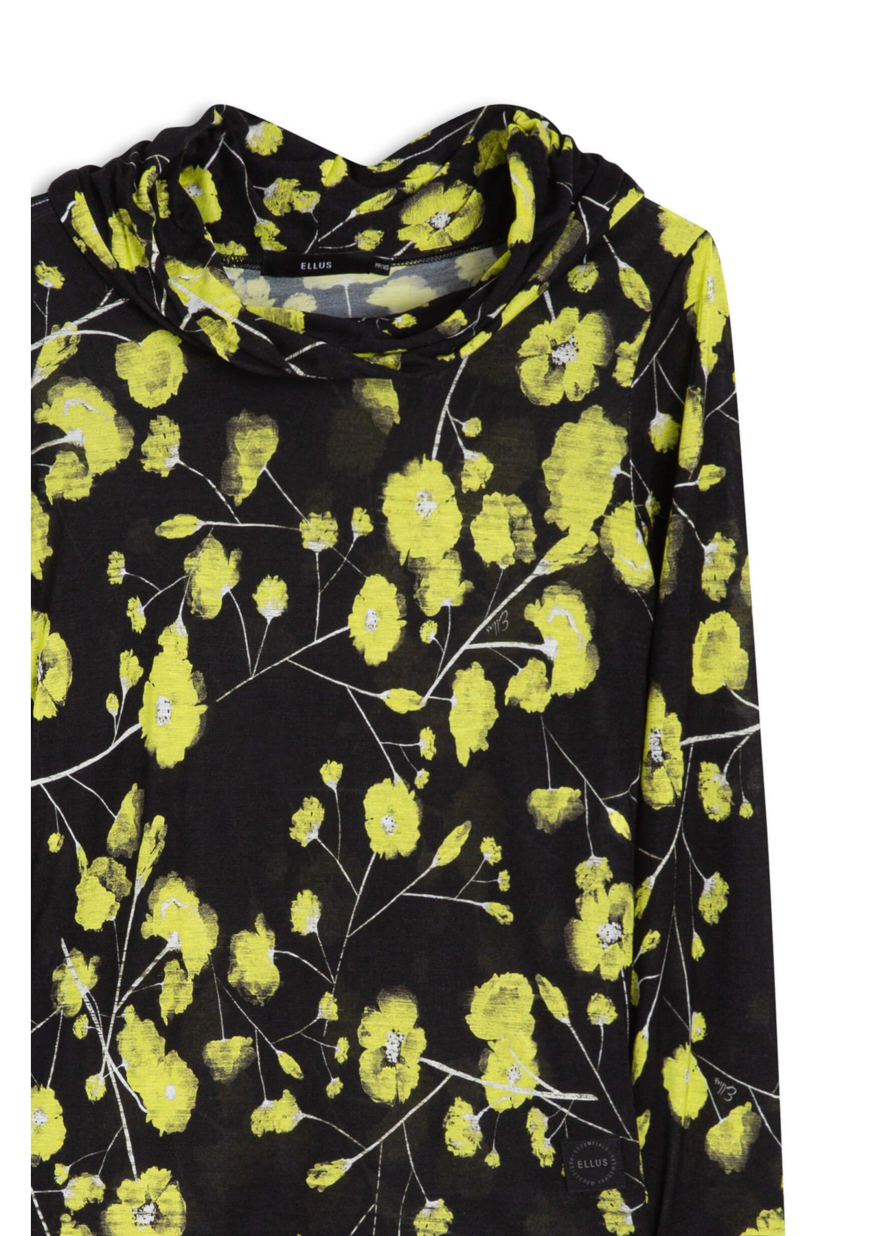 Blusa Jersey Fine Flower Glitch Lemon