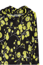 Blusa Jersey Fine Flower Glitch Lemon