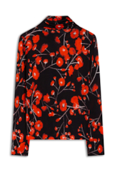 Blusa Jersey Fine Flower Glitch Vermelho
