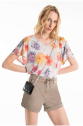 Blusa Jersey Fine Flower Power Oversize Padrao 2- Est. Off White