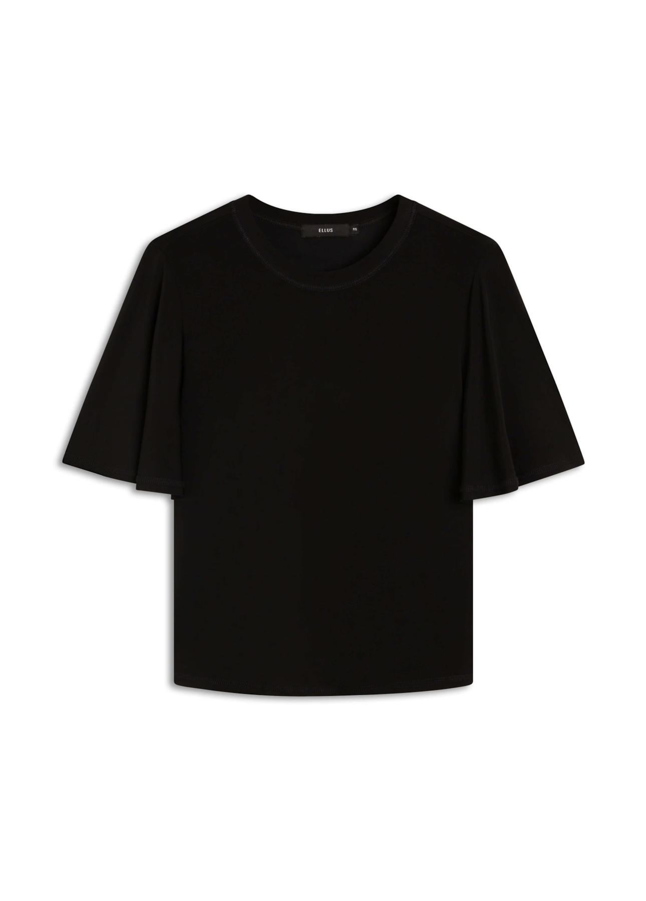 Blusa Jersey Gloss Ruffle Preto