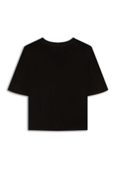 Blusa Jersey Gloss Ruffle Preto