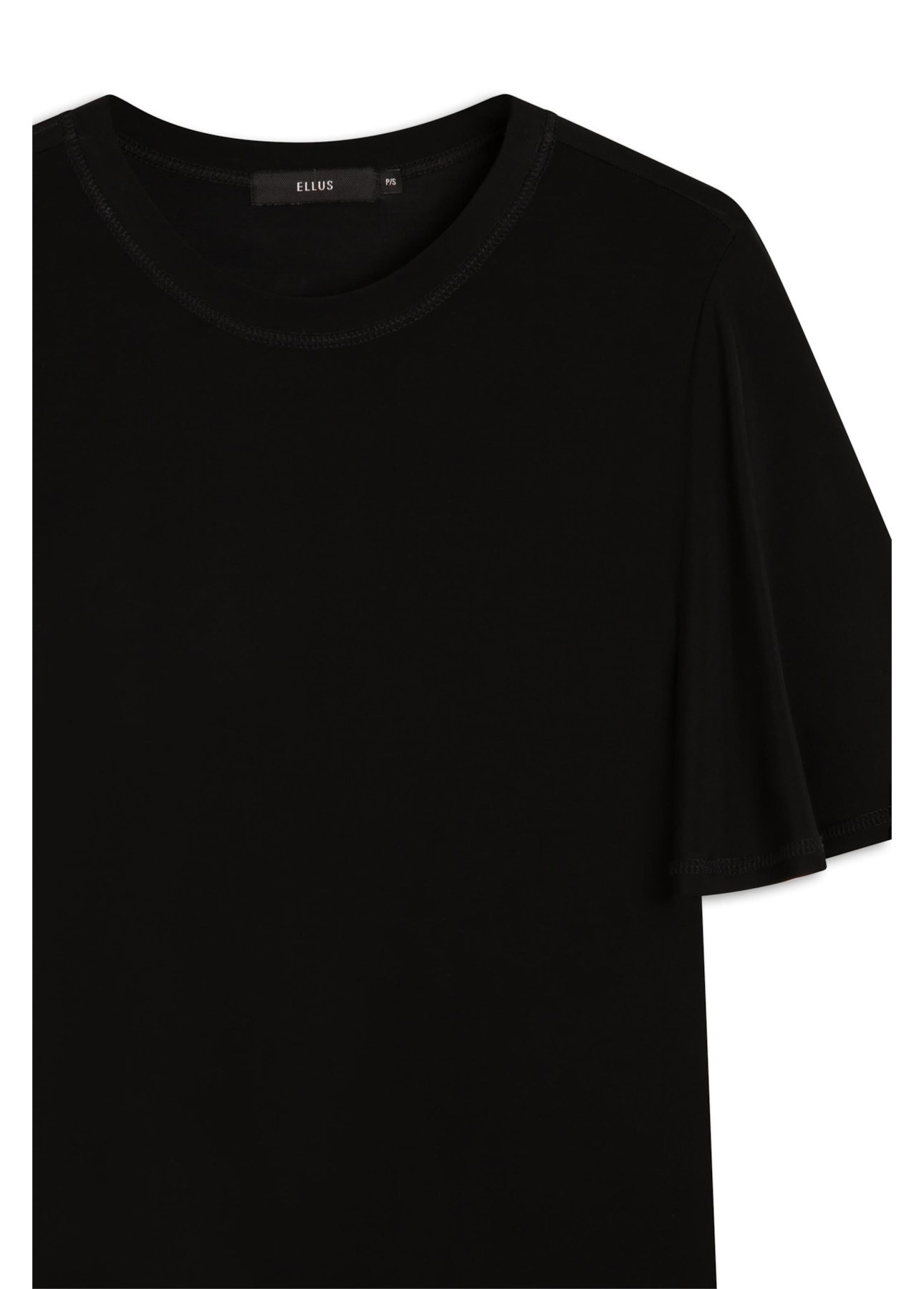 Blusa Jersey Gloss Ruffle Preto