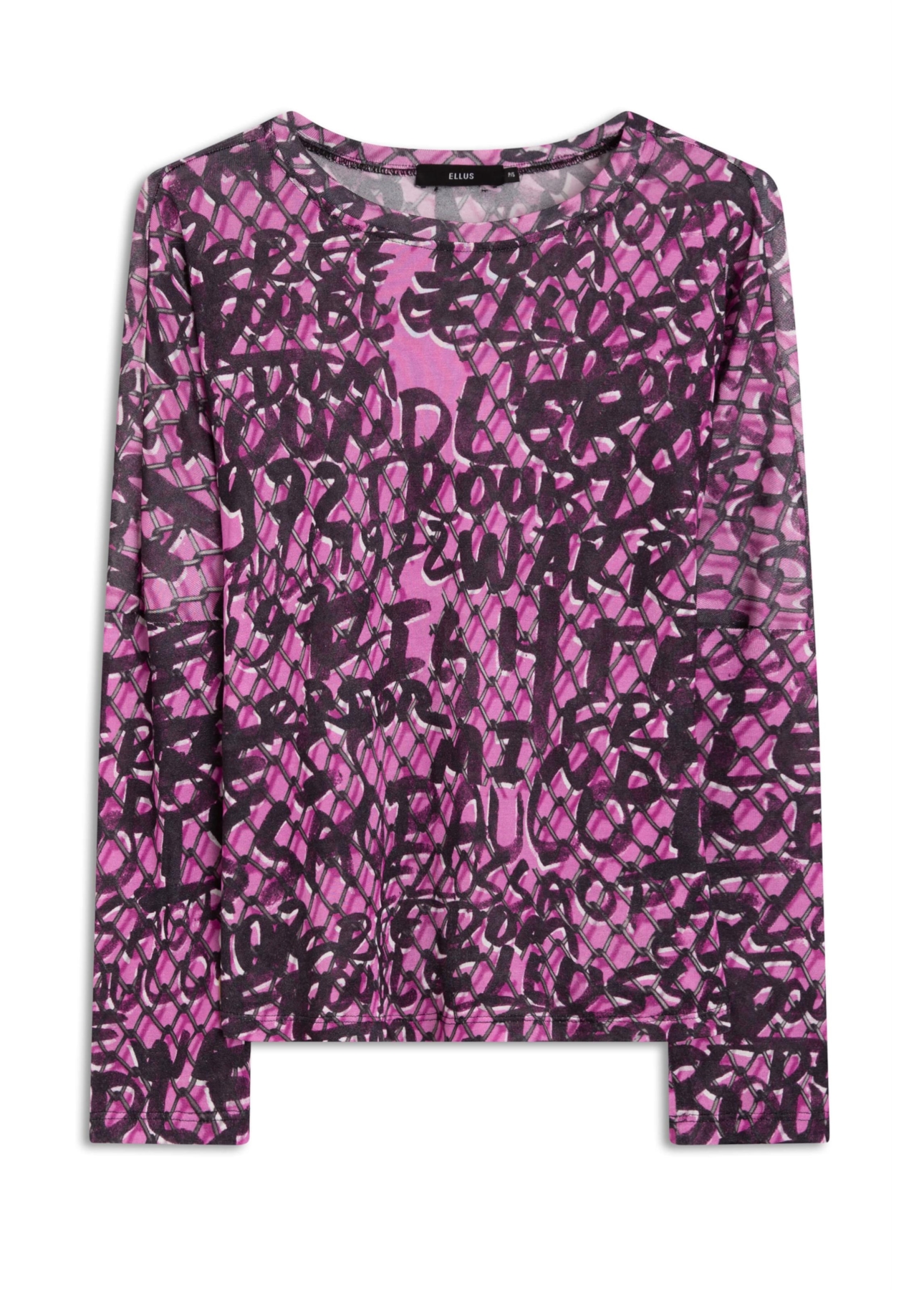 Blusa Jersey Grafiti Oversized Pink