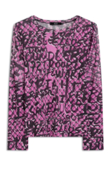 Blusa Jersey Grafiti Oversized Pink