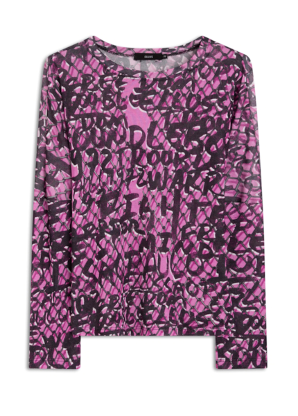 Blusa Jersey Grafiti Oversized Pink