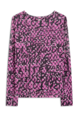 Blusa Jersey Grafiti Oversized Pink