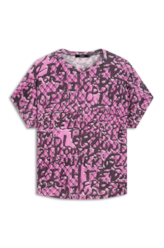 Blusa Jersey Grafiti Oversized Visco Pink
