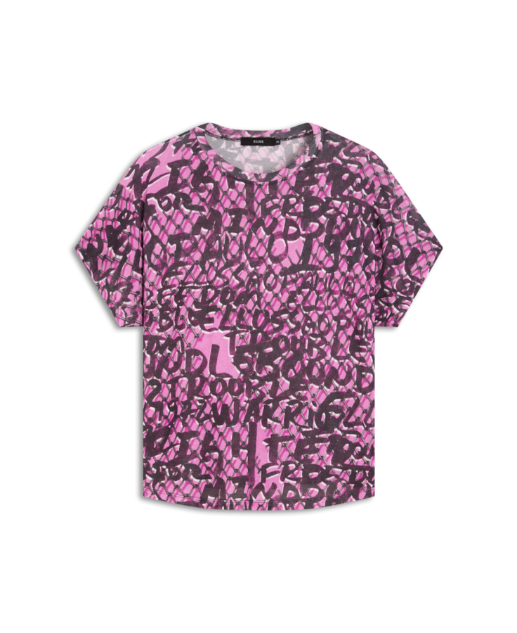 Blusa Jersey Grafiti Oversized Visco Pink