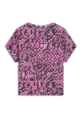 Blusa Jersey Grafiti Oversized Visco Pink