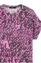 Blusa Jersey Grafiti Oversized Visco Pink