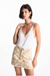 Blusa Jersey  Hearts Knit Branco