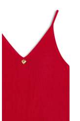 Blusa Jersey  Hearts Knit Vermelho Vivo