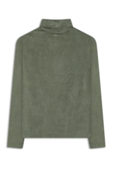 Blusa Jersey High Colar Verde Oliva