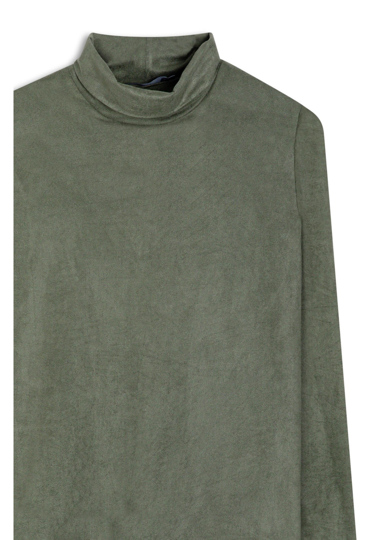 Blusa Jersey High Colar Verde Oliva