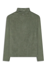 Blusa Jersey High Colar Verde Oliva