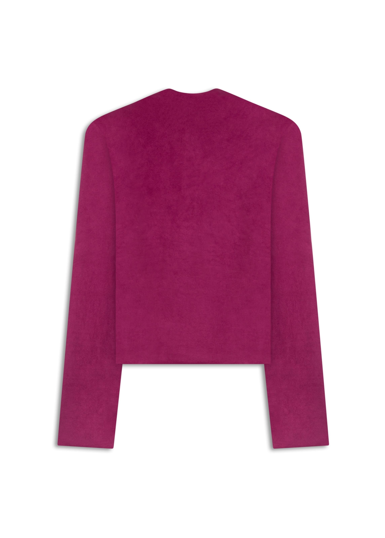 Blusa Jersey Leather Drapped Long Fucsia