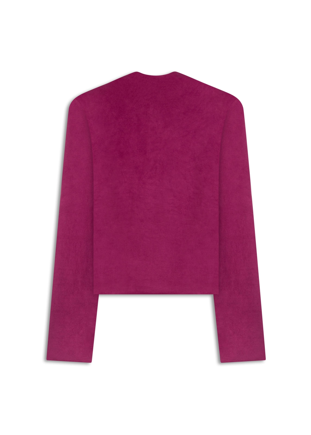 Blusa Jersey Leather Drapped Long Fucsia