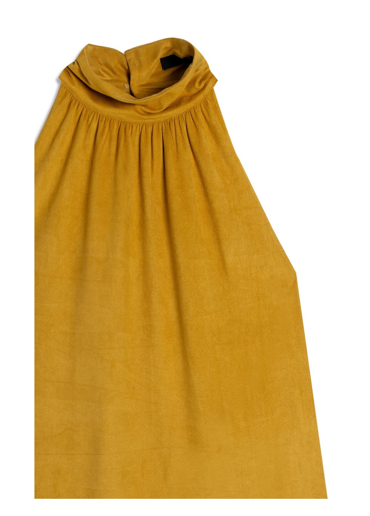 Blusa Jersey Leather Halter Mostarda