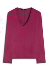 Blusa Jersey Leather Neck Fucsia