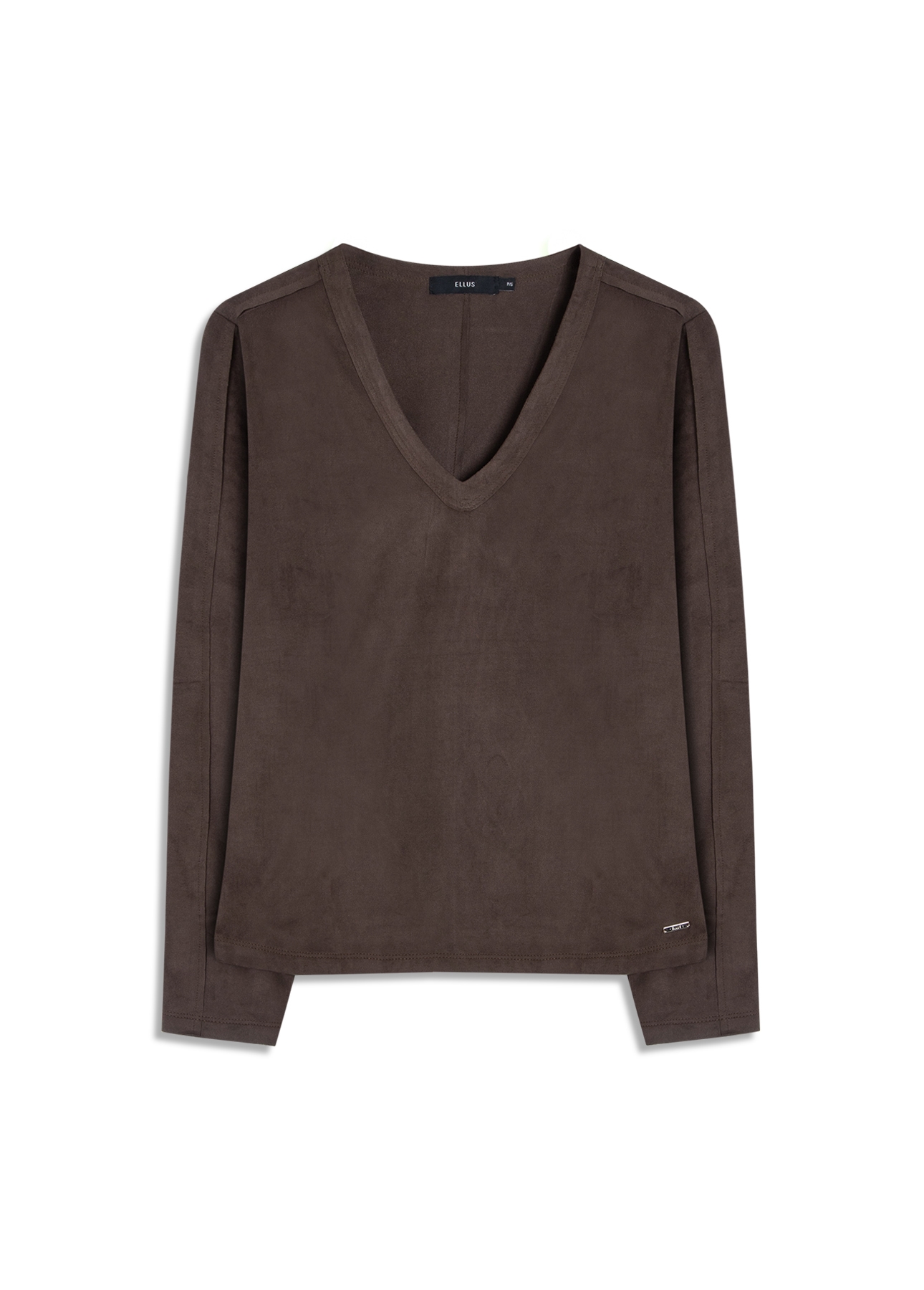 Blusa Jersey Leather Neck Marrom