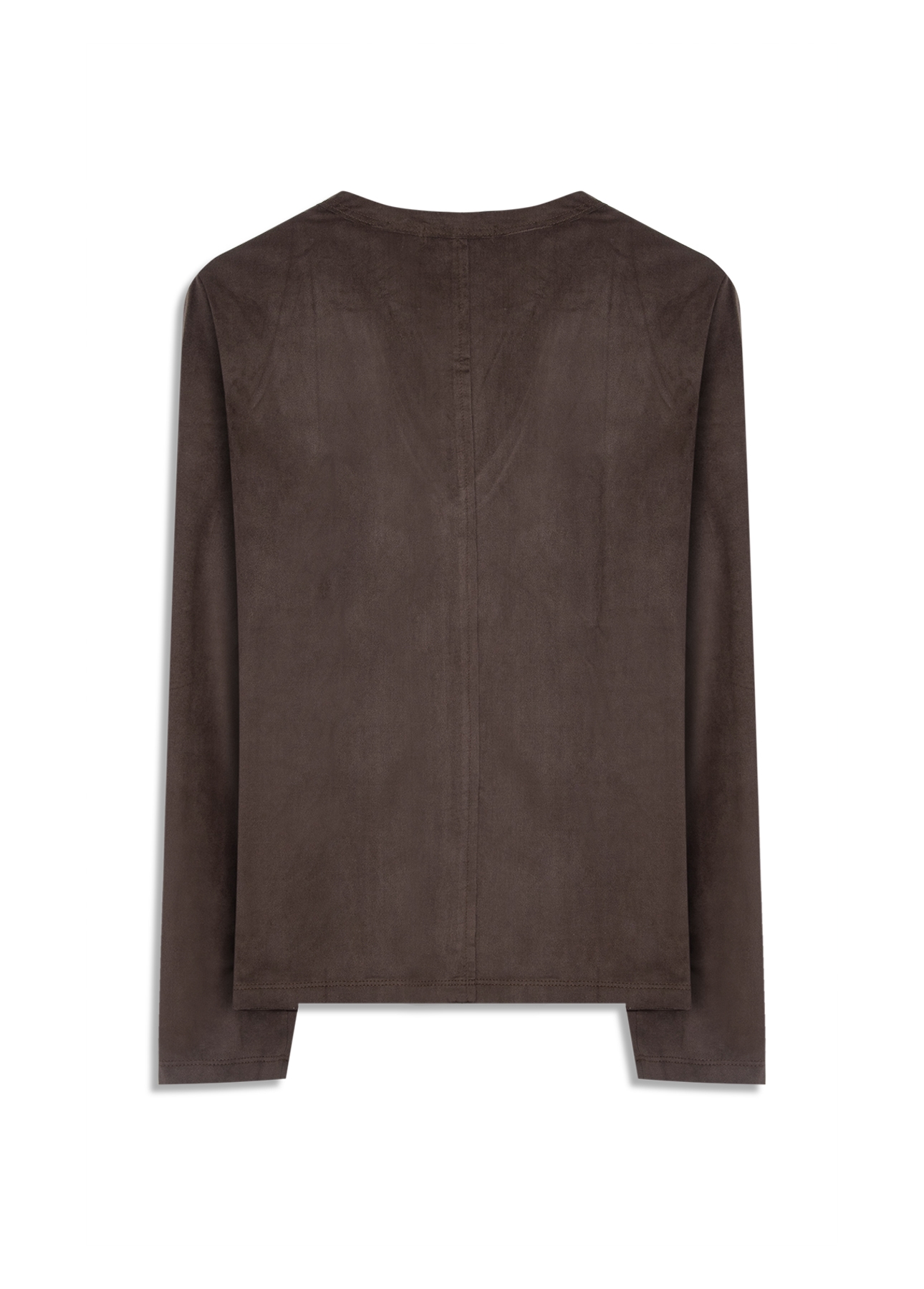Blusa Jersey Leather Neck Marrom