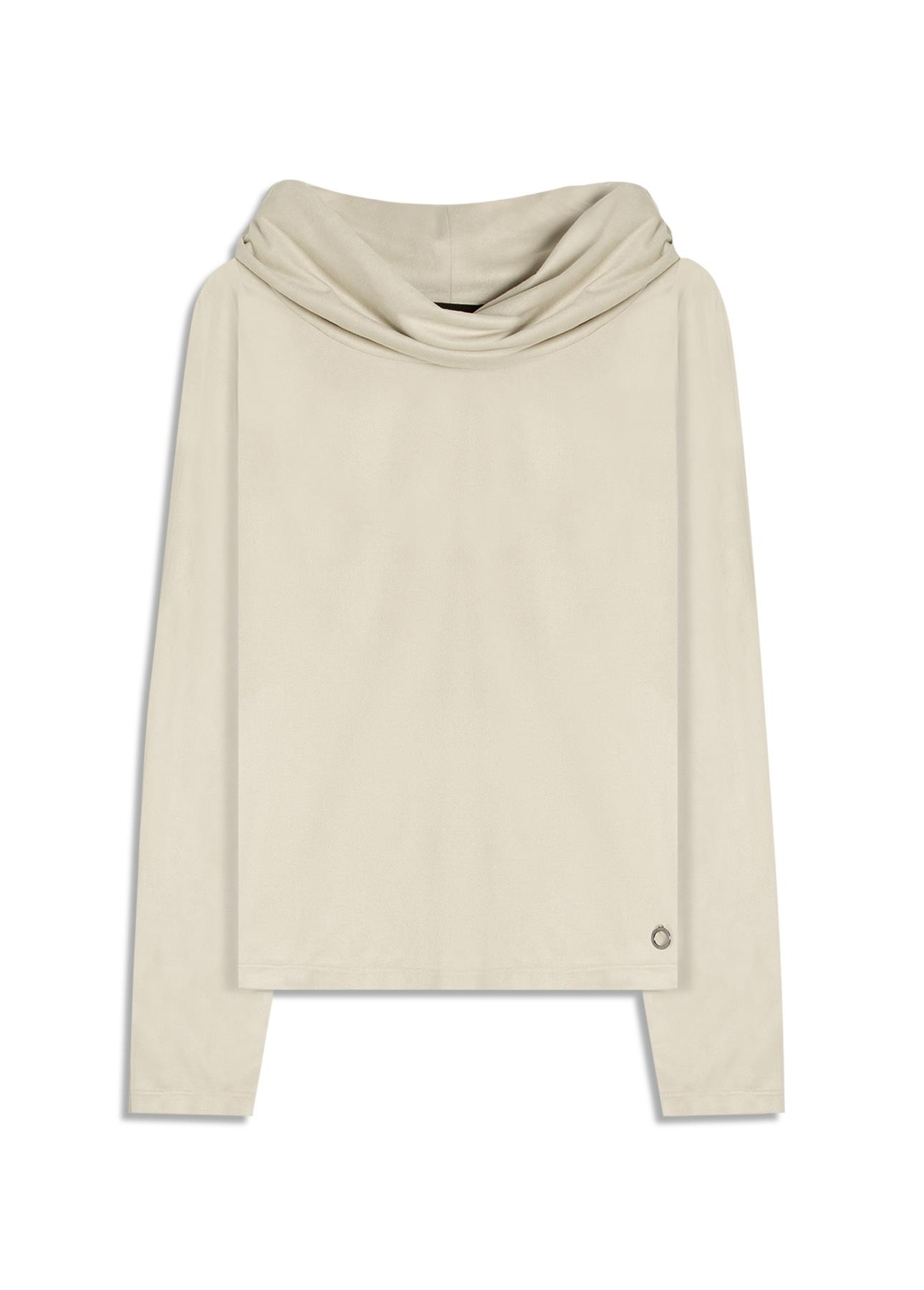 Blusa Jersey Leather Over Collar Sandy
