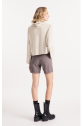 Blusa Jersey Leather Over Collar Sandy