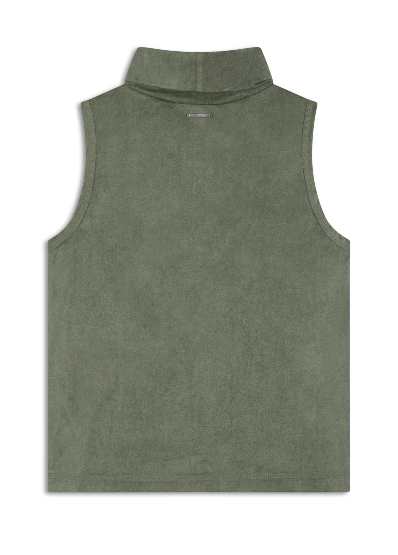 Blusa Jersey Leather Sleeveless Verde Oliva