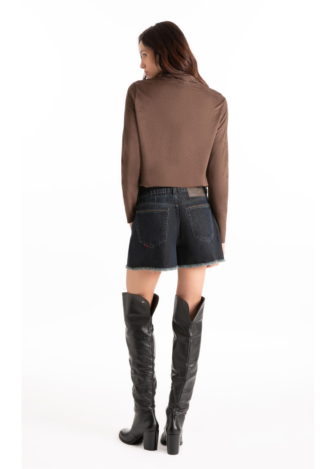 Blusa Jersey Leather Turtlle Marrom