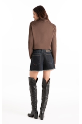 Blusa Jersey Leather Turtlle Marrom