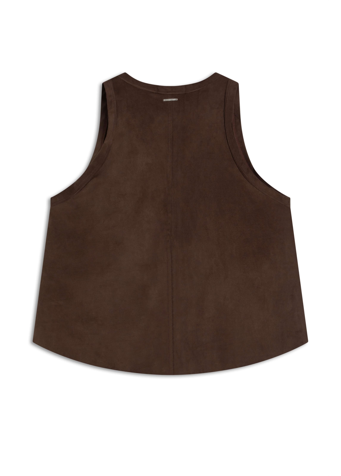 Blusa Jersey Neck Sleeveless Marrom