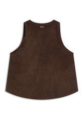 Blusa Jersey Neck Sleeveless Marrom