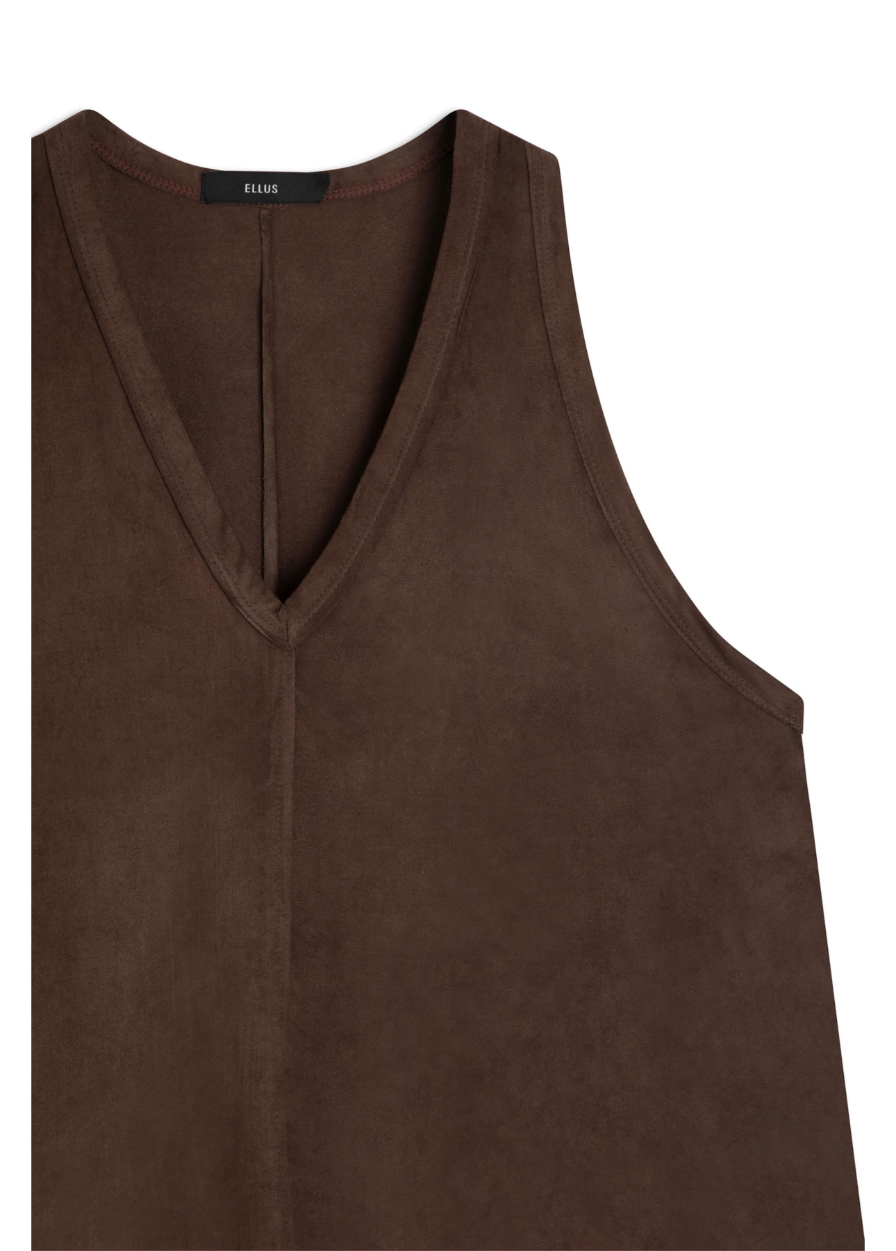 Blusa Jersey Neck Sleeveless Marrom