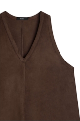 Blusa Jersey Neck Sleeveless Marrom