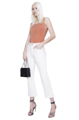 Blusa Jersey Tricot Botoes Sleeveless Terra