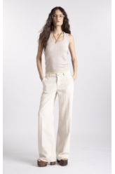 Blusa Knit Piping Natural