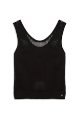Blusa Knitted Sleveless Fish Preto
