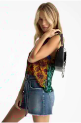 Blusa Knitting Animals Cutting Estampado