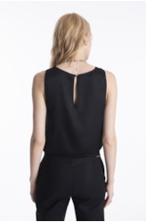 Blusa Lace Ellus Sleeveless Preto