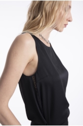Blusa Lace Ellus Sleeveless Preto