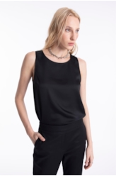 Blusa Lace Ellus Sleeveless Preto