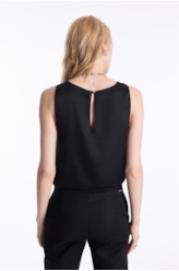 Blusa Lace Ellus Sleeveless Preto